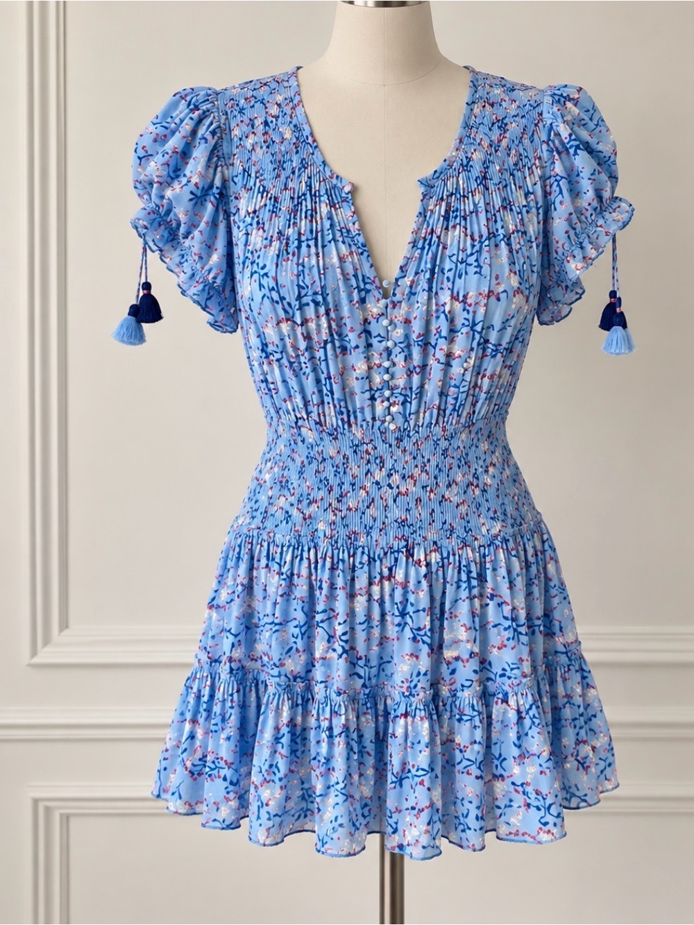 Floral Blue Dress by Poupette Saint Barth